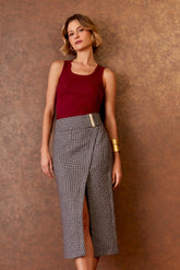 SAIA MIDI CLERICOT FIVELA COLEÇÃO INVERNO 25