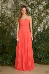 VESTIDO LONGO ISA PLISSADO COLEÇÃO VERÃO 27