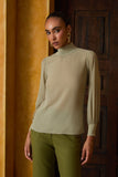BLUSA GOLA ALTA MIX TECIDO COLEÇÃO INVERNO 26
