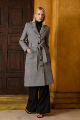 TRENCH COAT ESTAMPA PIED POULE COLEÇÃO INVERNO 26