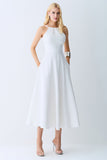 VESTIDO MIDI FRENTE UNICA AMARRACAO COSTAS SAIA AMPLA COLEÇÃO VERÃO 27
