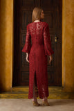 VESTIDO MIDI GUIPÚRE FLOR COLEÇÃO INVERNO 26