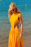 VESTIDO MIDI DECOTE V COSTAS E ABERTURAS LATERAIS COLEÇÃO VERÃO 27
