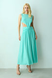 VESTIDO MIDI DECOTE V COSTAS E ABERTURAS LATERAIS COLEÇÃO VERÃO 27