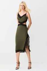 VESTIDO MIDI AMARRACAO LATERAL PERNA E COSTAS COLEÇÃO INVERNO 26