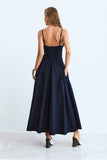 VESTIDO MIDI ACINTURADO COM FRAZIDOS BUSTO E PREGAS COLEÇÃO VERÃO 27