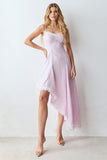 VESTIDO MIDI BARRA ASSIMETRICA DETALHE RENDA E BUSTO COLEÇÃO VERÃO 27