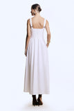 VESTIDO MIDI ESTRUTURADO COS LARGO DECOTE RETO COLEÇÃO INVERNO 26