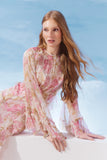 VESTIDO LONGO MANGA SINO BABADO COLEÇÃO VERÃO 27