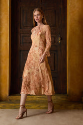 VESTIDO MIDI NESGAS ESTAMPA CARTE COLEÇÃO INVERNO 26