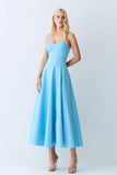 VESTIDO MIDI DRAPEADOS BUSTO E RECORTES PESPONTADOS COLEÇÃO VERÃO 27