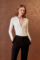 BLUSA POLO TRICOT BOTÕES COLEÇÃO INVERNO 25