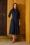 VESTIDO MIDI RECORTE CINTURA COLEÇÃO INVERNO 26