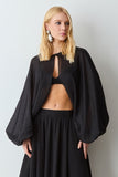BLUSA CAPA ABERTURA FRONTAL MANGAS BUFANTES COLEÇÃO VERÃO 27