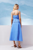 VESTIDO MIDI BASQUE PREGAS COLEÇÃO VERÃO 27