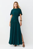 VESTIDO MIDI DETALHE FAIXA CINTURA SOBREPOSICAO FLUIDA COLEÇÃO INVERNO 26