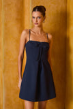 VESTIDO CURTO DETALHE LAÇO FRONTAL COLEÇÃO INVERNO 26