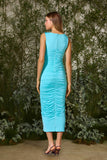 VESTIDO MIDI LAVINIA DRAPEADO COLEÇÃO VERÃO 27
