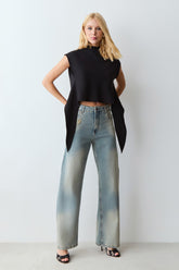 CALCA BAGGY JEANS VINTAGE CINTURA MEDIA COLEÇÃO VERÃO 27