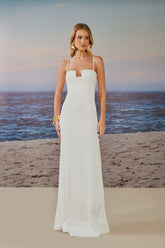 VESTIDO LONGO YOLANDA PESPONTADO COLEÇÃO ALTO VERÃO 25