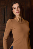 BLUSA BANDAGEM GOLA ESTAMPADA COLEÇÃO INVERNO 26