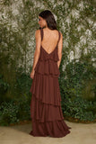 VESTIDO LONGO MARINA BABADOS COLEÇÃO VERÃO 27
