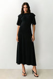 VESTIDO MIDI SOBREPOSIÇÃO DUPLA DECOTE E COSTAS COLEÇÃO VERÃO 27