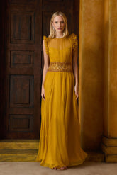 VESTIDO LONGO BORDADO DEGRADE COLEÇÃO INVERNO 26