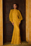 VESTIDO LONGO GUIPURE FLORES COLEÇÃO INVERNO 26