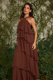 VESTIDO LONGO MARINA BABADOS COLEÇÃO VERÃO 27