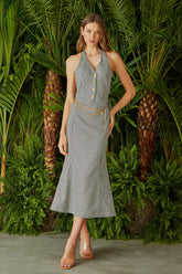 VESTIDO COLETE TWEED MIDI COLEÇÃO VERÃO 24