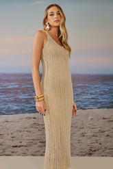 VESTIDO MIDI ALINE CROCHET COLEÇÃO ALTO VERÃO 25