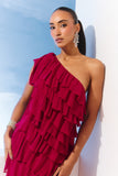 VESTIDO LONGO BABADO CAMADAS LAÇO COLEÇÃO VERÃO 27