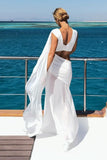 VESTIDO LONGO COM ABERTURA LATERAL E FAIXA FLUIDA COLEÇÃO VERÃO 27
