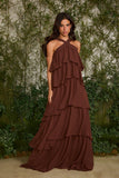 VESTIDO LONGO MARINA BABADOS COLEÇÃO VERÃO 27