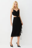 VESTIDO MIDI AMARRACAO LATERAL PERNA E COSTAS COLEÇÃO INVERNO 26