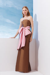 VESTIDO LONGO FAIXA CONTRASTANTE COLEÇÃO VERÃO 27