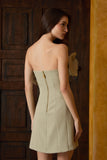 VESTIDO CURTO SEDA PÉTALAS COLEÇÃO INVERNO 26