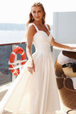 VESTIDO MIDI DETALHE DECOTE E ALCA COM PREGAS SAIA COLEÇÃO VERÃO 27