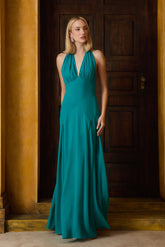 VESTIDO LONGO FRENTE UNICA RECORTES COLEÇÃO INVERNO 26