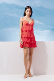 VESTIDO CURTO PLISSADO CAMADAS COLEÇÃO VERÃO 27
