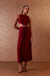 VESTIDO MIDI DETALHE FRONTAL COLEÇÃO INVERNO 25