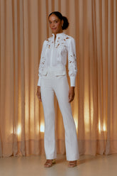 CALÇA CREPE DETALHE CETIM COLEÇÃO VERÃO 25