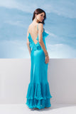 VESTIDO LONGO BABADOS PLISSADO COLEÇÃO VERÃO 27