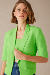 CONJUNTO DE CASACO E TOP CROPPED CREPE INVERNO 22