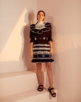 MINI VESTIDO ALGODÃO BORDADO ASTECA COLEÇÃO INVERNO 21