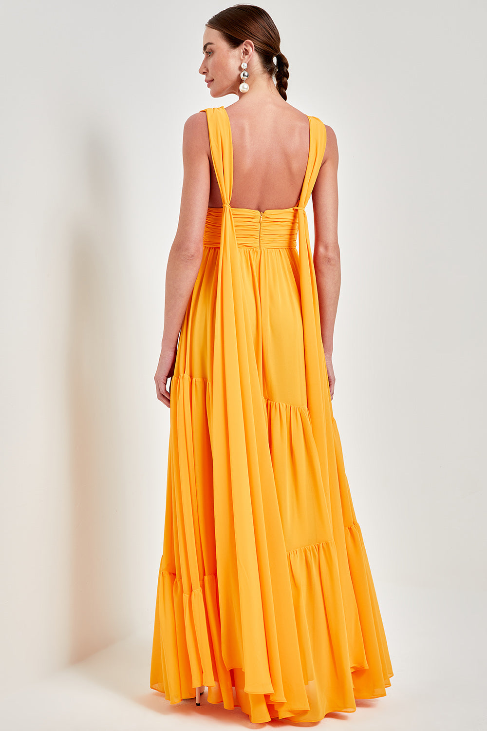 VESTIDO LONGO DRAPEADO DIXIE COLEÇÃO ALTO VERÃO 24