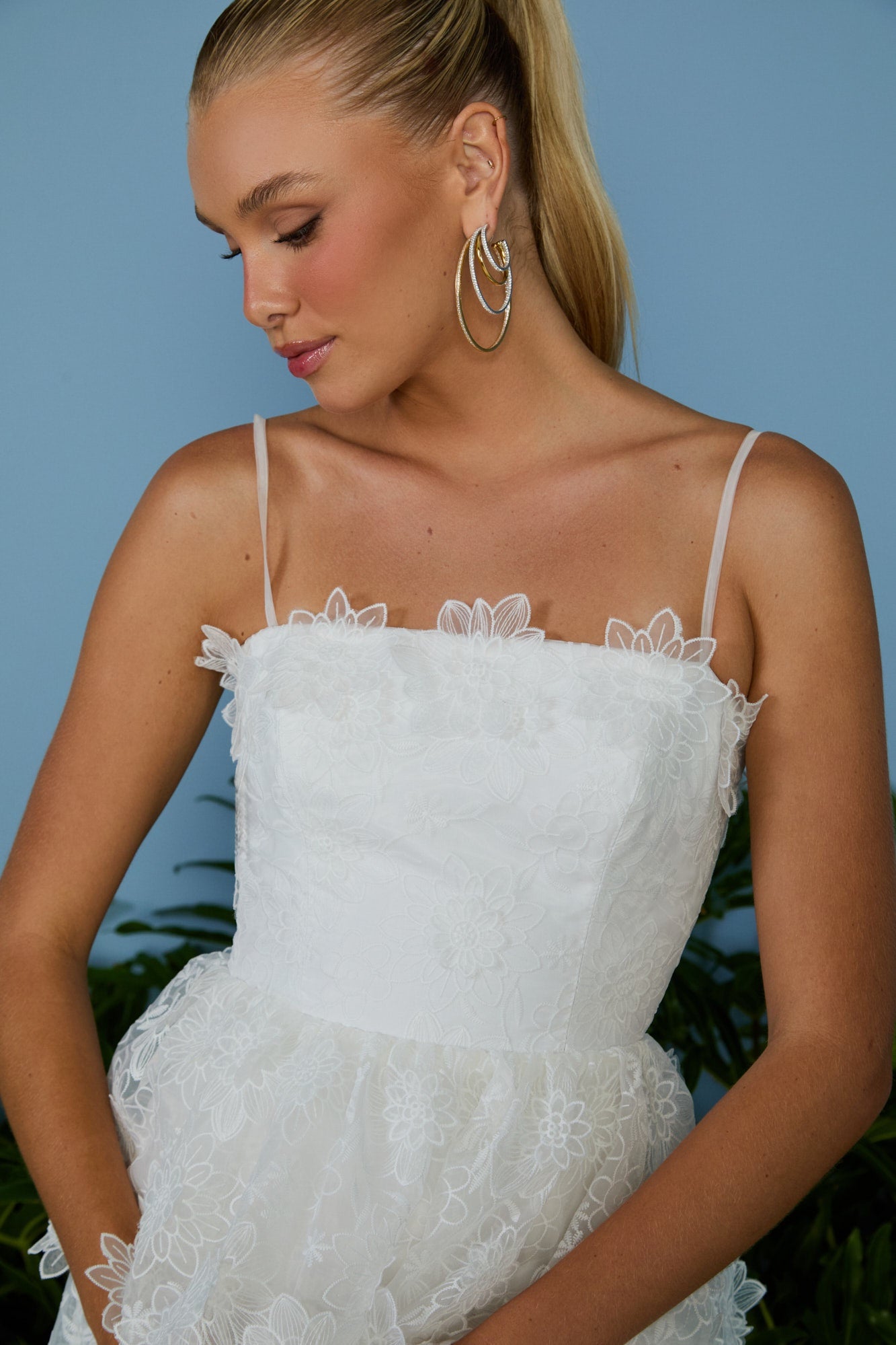 VESTIDO MIDI LIVIA ORGANZA COLEÇÃO VERÃO 26