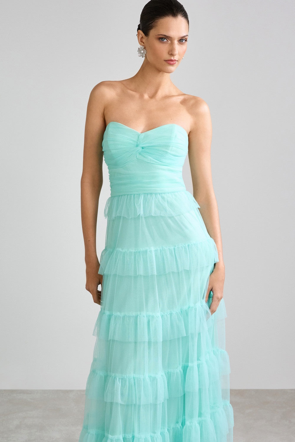 VESTIDO TULE BABADOS COLEÇÃO VERÃO 26