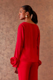 BLUSA FLOR MANGA COLEÇÃO INVERNO 25